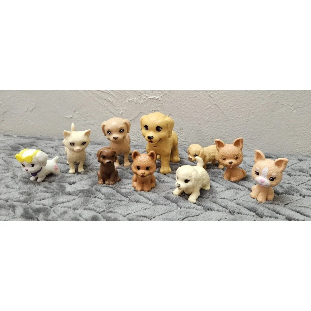 Barbie Doll Pets Mixed Figures Animals Dogs Cat‎ Lot of 10 Bundle